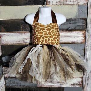 Giraffe Tulle Tutu Halloween Costume Girl's Size 2-3T